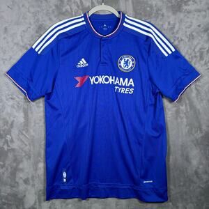 Adidas Chelsea FC Home Jersey 2015-16 Blue Yokohama Tyres Size Large